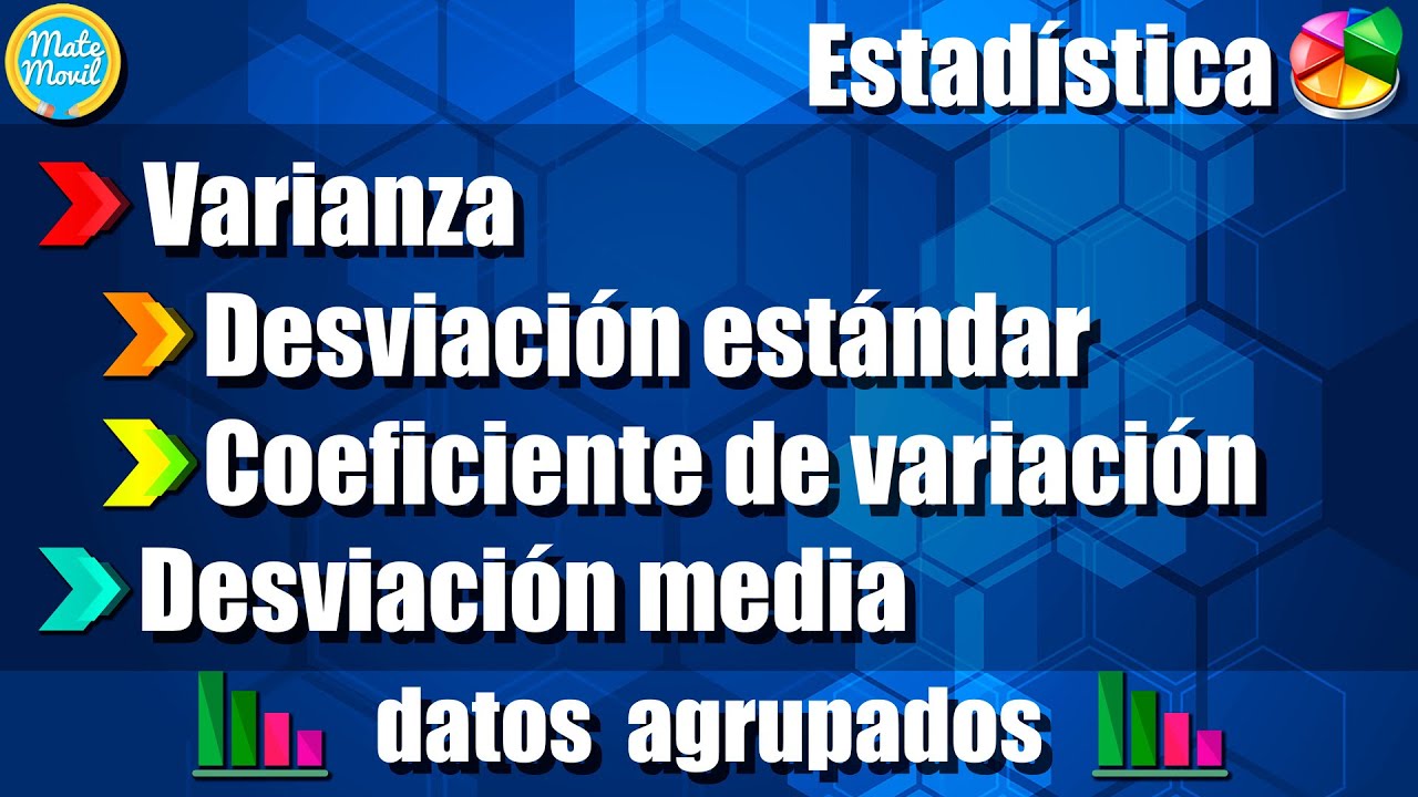 Medidas de dispersión para datos agrupados: varianza, desviación estándar, CV, desviación media