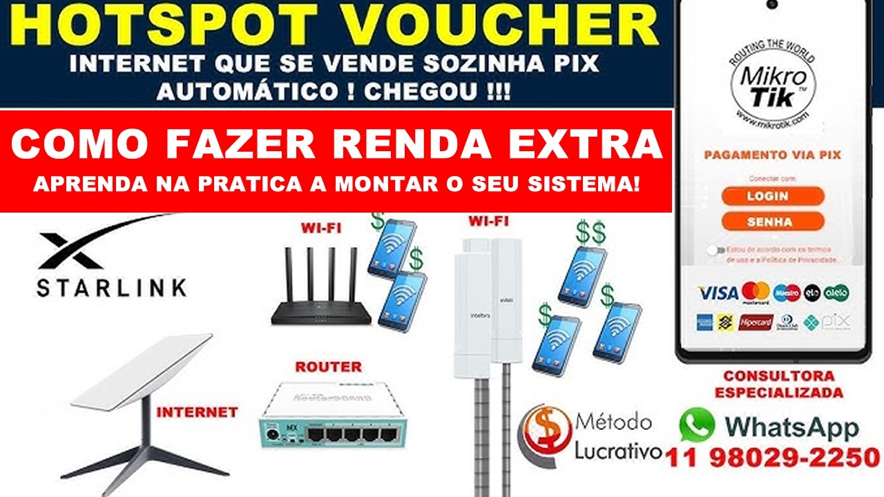 APRENDA HOTSPOT NA PRATICA SISTEMA DE VENDA DE INTERNET - COMO FAZER UMA RENDA EXTRA !