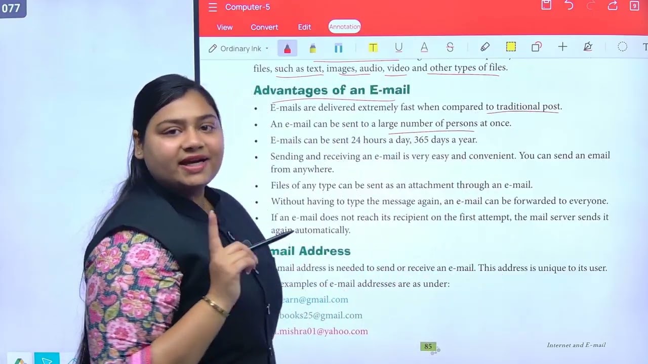 Computer | Class 5 | Internet and E-mail