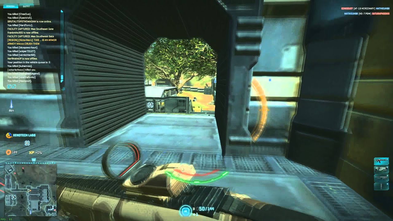 Planetside 2: MSR-W Streak at Xenotech