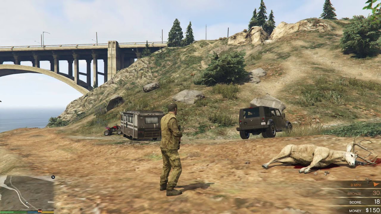 Grand Theft Auto 5 - Hunting animals (GTA 5 Walkthrough Part 116)