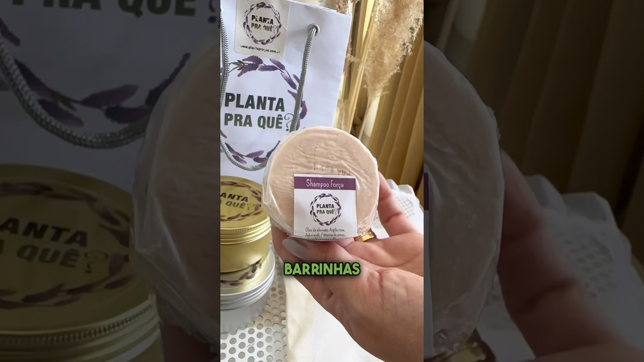 Shampoo s&oacute;lido em barra, natural, vegano, ideal para mala de viagem!🌱✈️