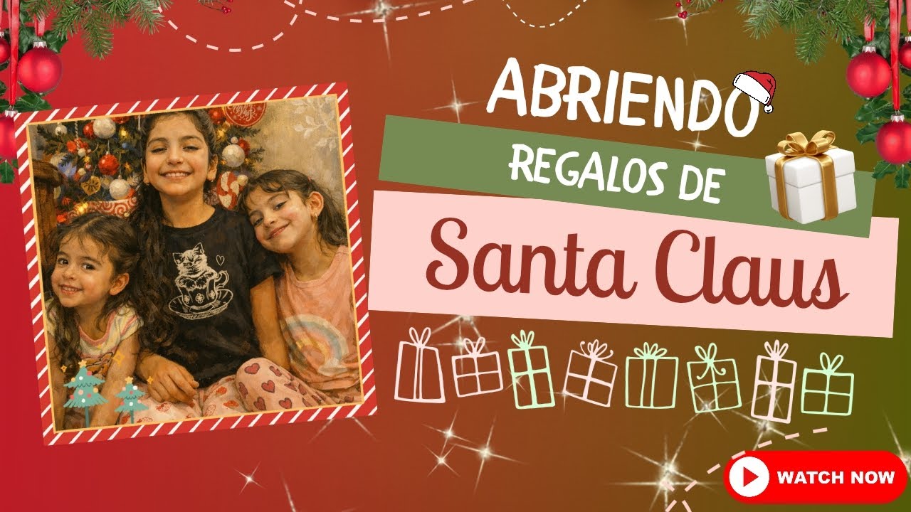 Abriendo regalos de Santa Claus