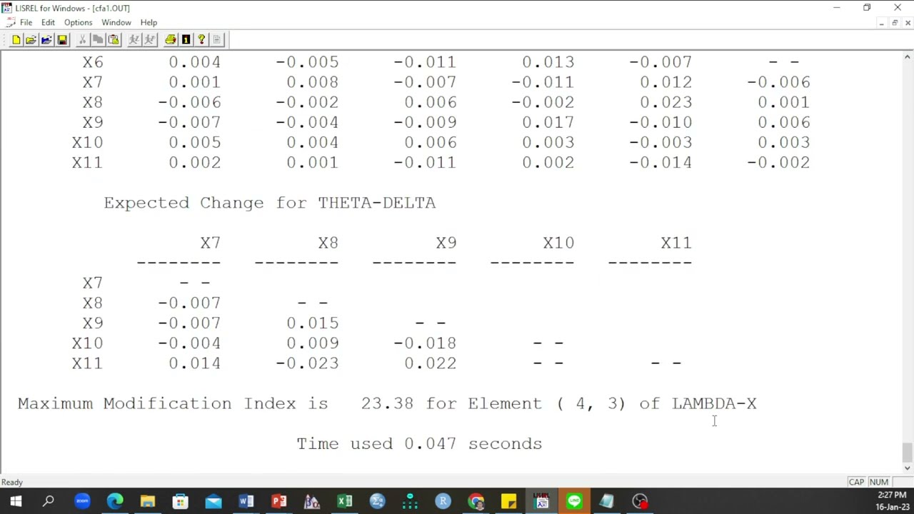 Q24: Confirmatory Factor Analysis by using LISREL: Modifications
