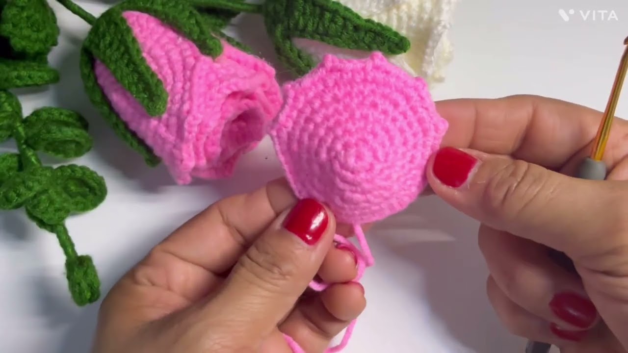 HOW TO CROCHET 🧶 ROSE FLOWER🌹 🌹 🌹 