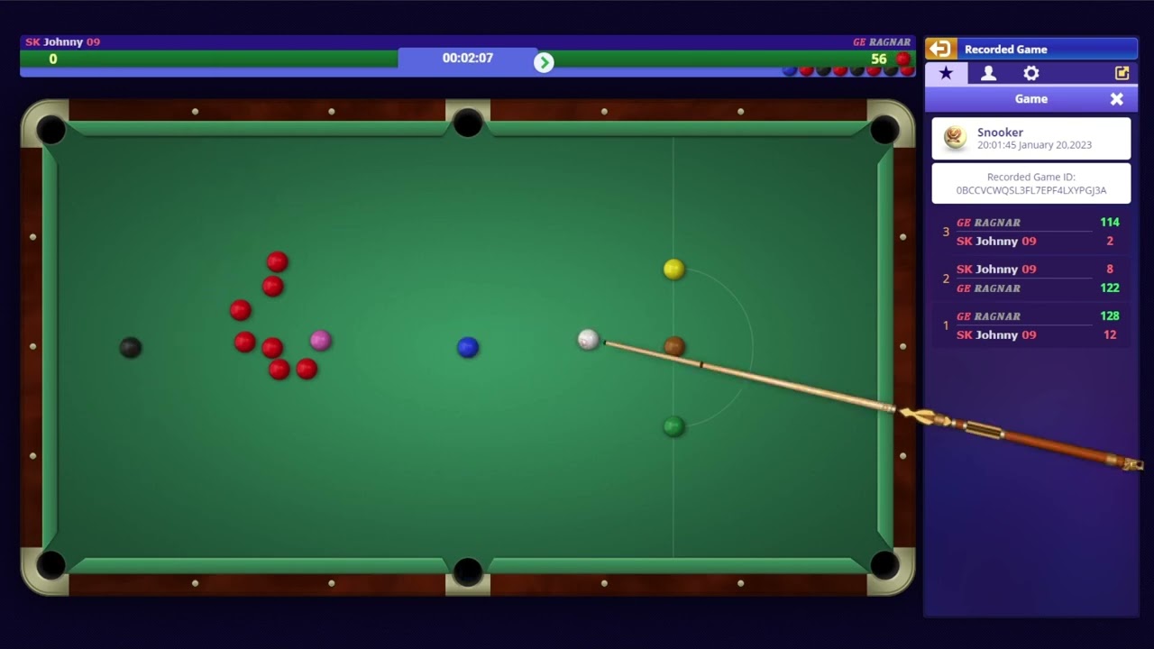 GAMEZER SNOOKER Century vs Johnny