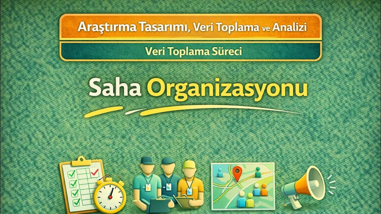Veri Toplama Süreci | 6.3. Saha Organizasyonu