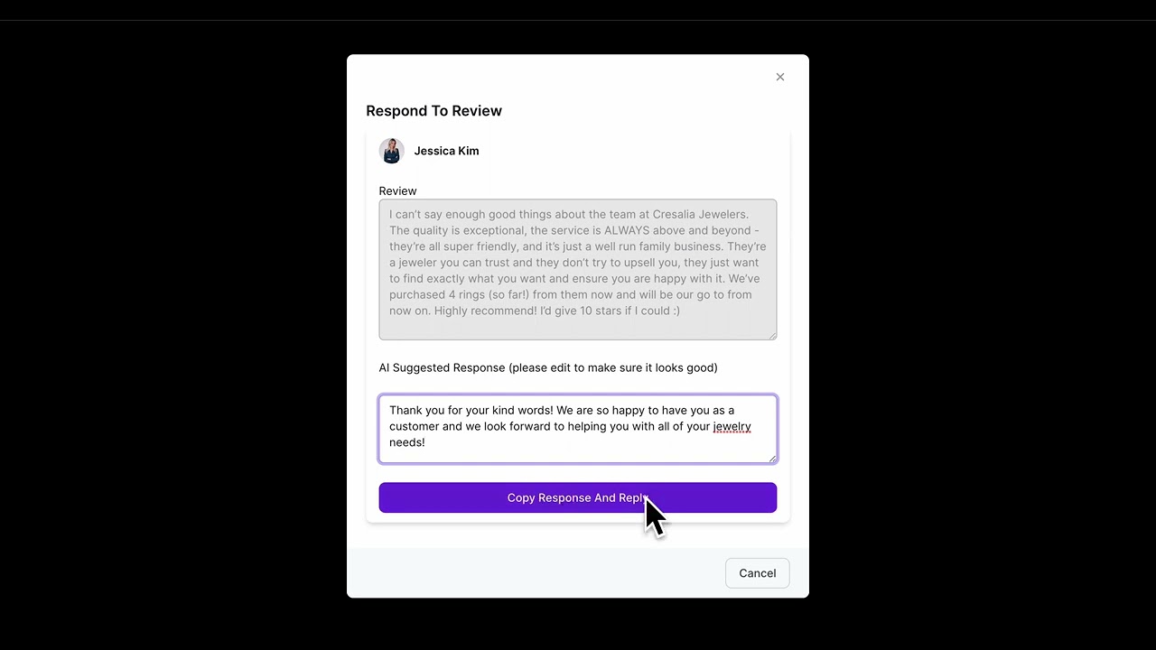 ReviewGain AI-powered replies