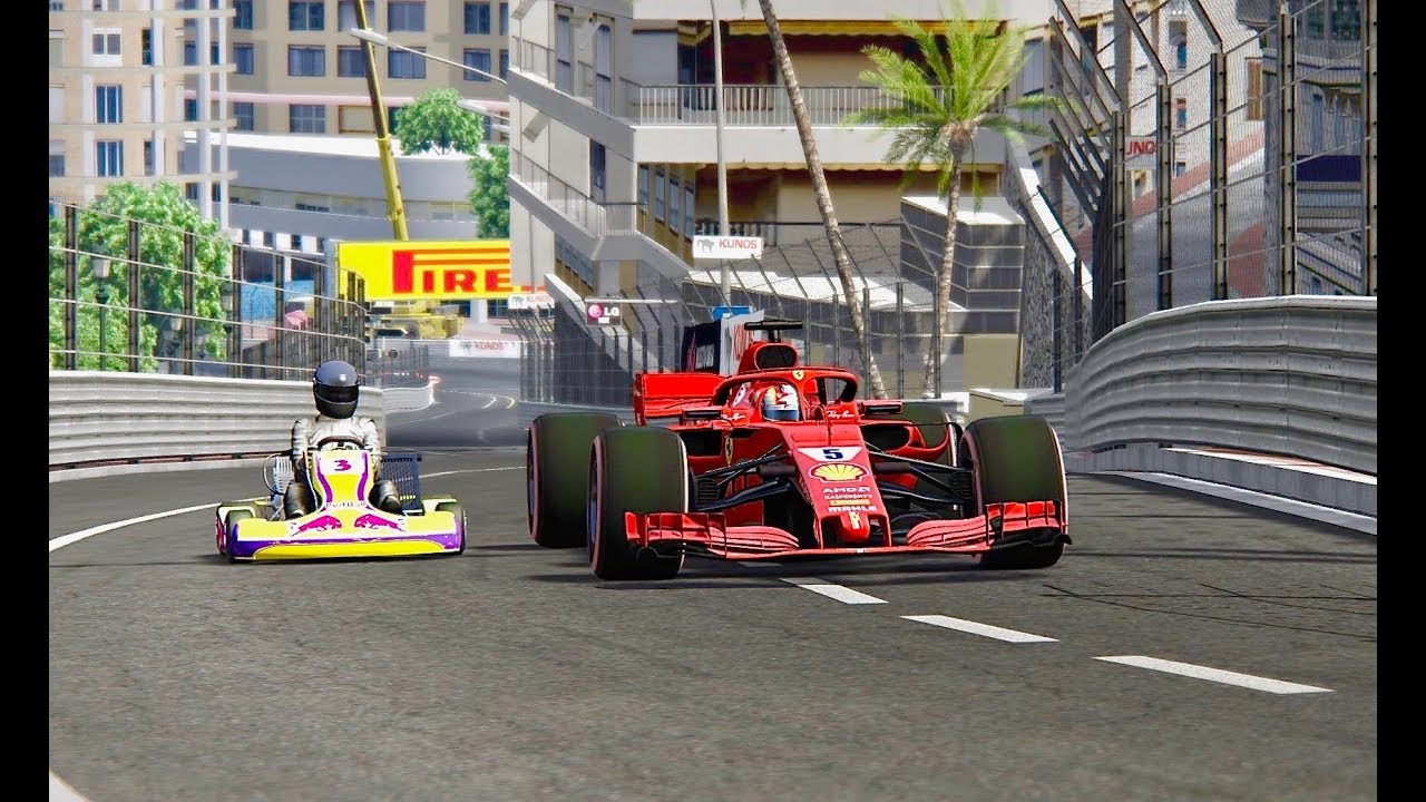 Ferrari F1 2018 vs Go-Kart 125 - Monaco