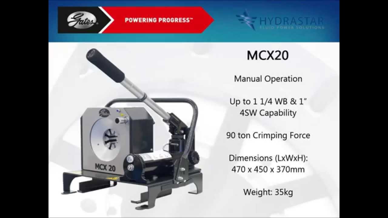 Gates Hydraulic MCX20 Crimping Machine