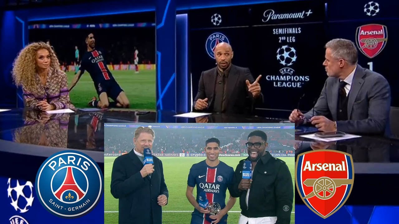 PSG vs Arsenal 2-1(3-1) PSG Through To UCL Finals🏆 Arsenal OUT - Thierry Henry & Carragher Reaction