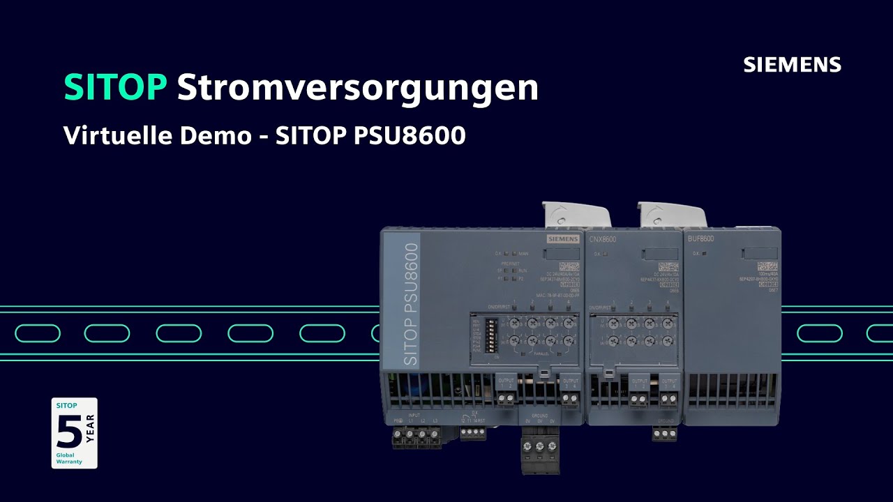 SITOP PSU8600 – Virtuelle Demo mit Totally Integrated Automation (TIA)