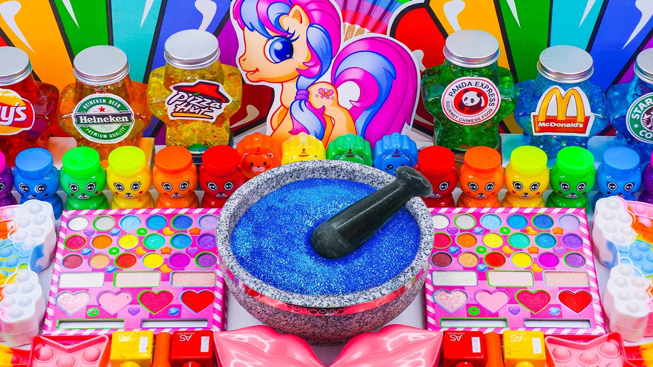 🦄 ASMR DIY Slime yang Memuaskan 🌈 Slime Unicorn Pony Lucu yang Dicampur dengan Makeup | Hehe Slime