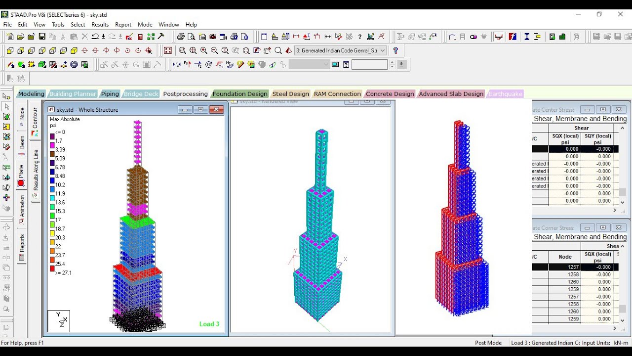 6. Skyscraper | Tallest building | G+40 | Design using StaddPro V8i