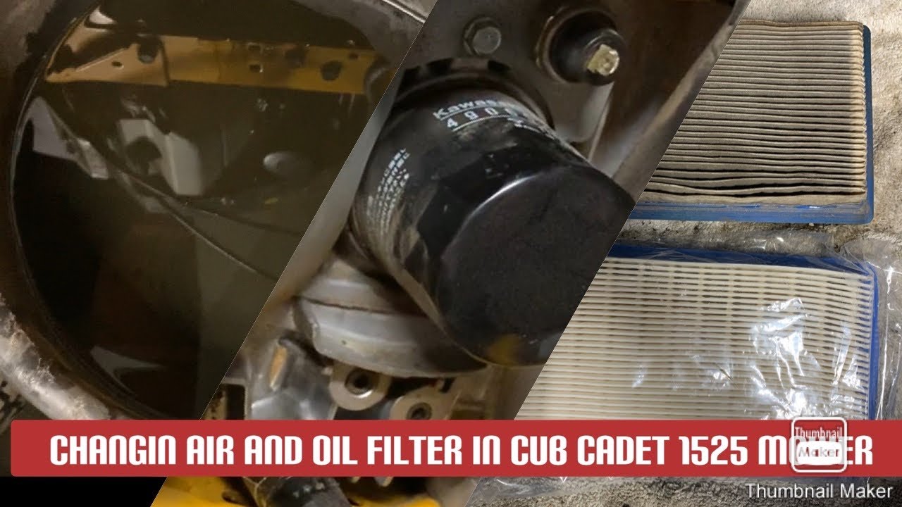 How 2 Change A Air And Oil Filter On A Cub Cadet 1525 Mower