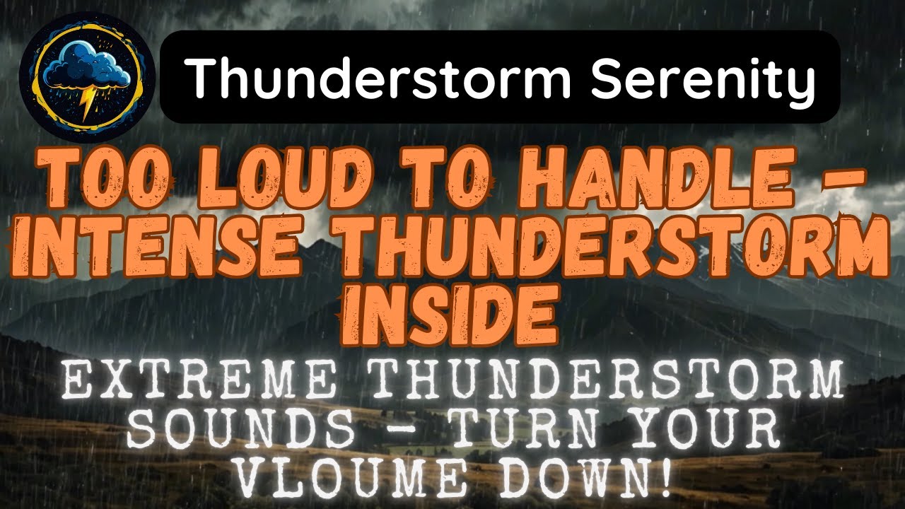 ⚠️Almost Deafening Thunder and Rain - Viewer Discretion Advised!⚠️