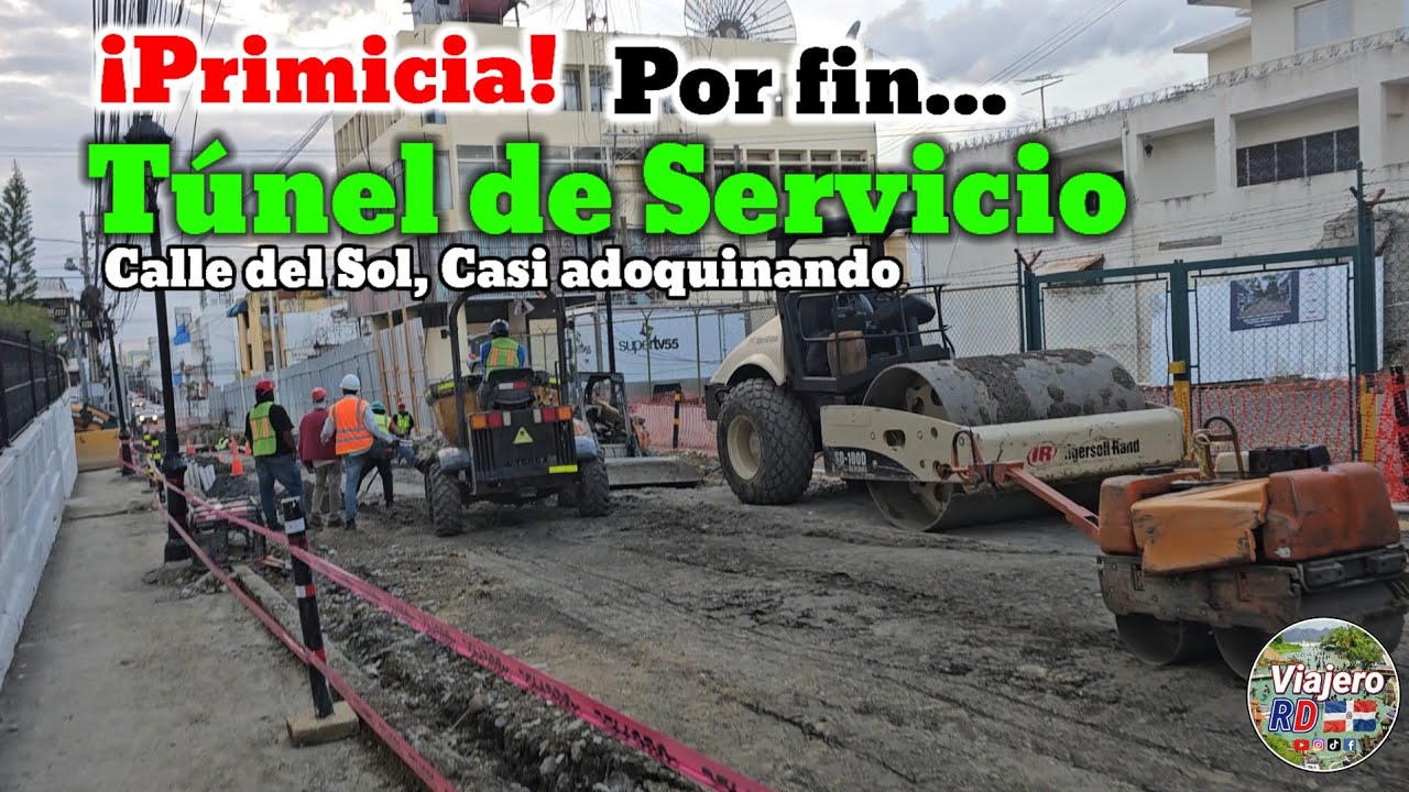 ¡Por fin! Ya van casi a adoquinar el túnel de Servicio de la Calle del Sol