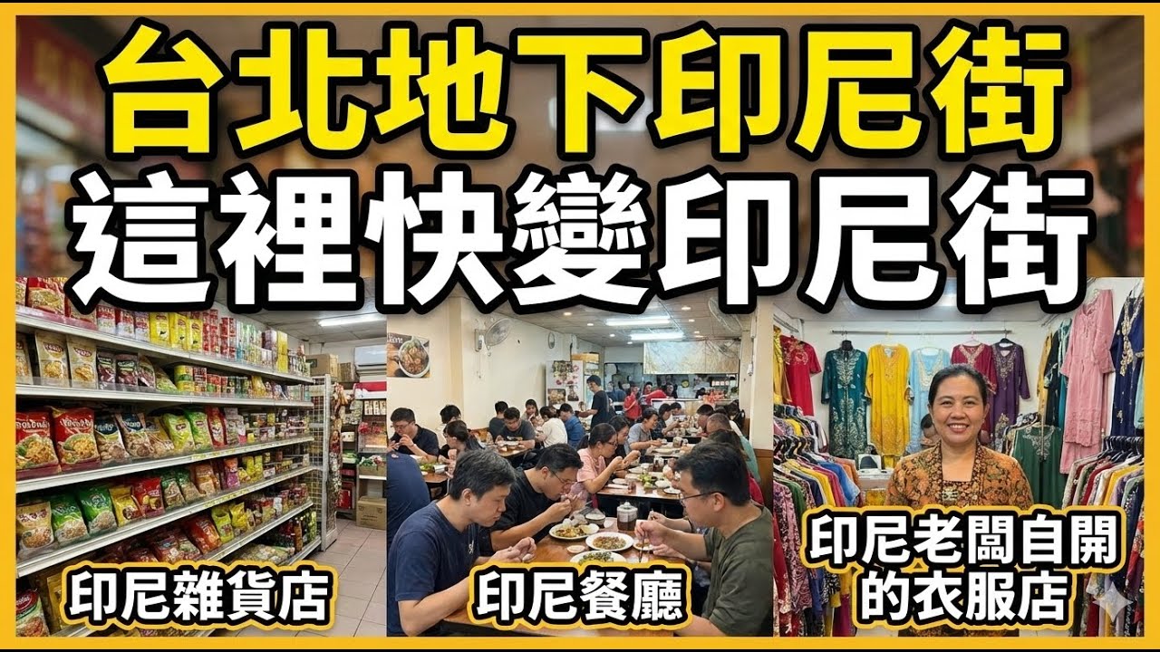 【台北】這裡快變印尼街了!!，想吃印尼料理就到北車這條地下街(請開CC字幕，留言區有旅行工具)