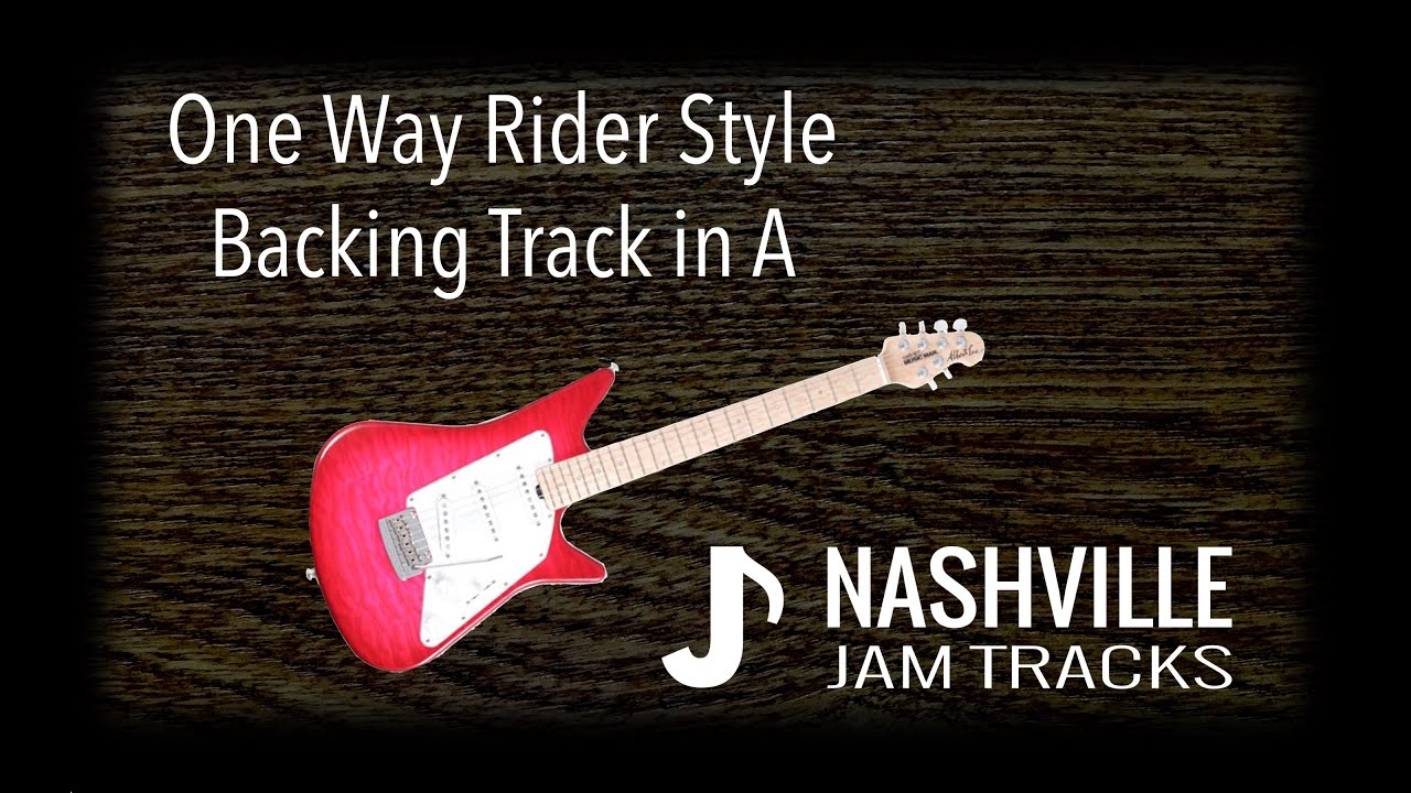 Albert Lee One Way Rider Style Country Guitar Fast Backing Track in A