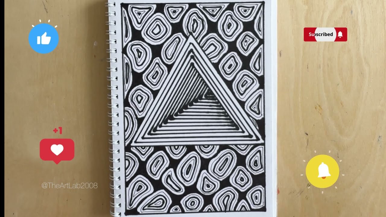 🎨 Easy Zentangle Art | Relaxing Abstract Patterns 🌀