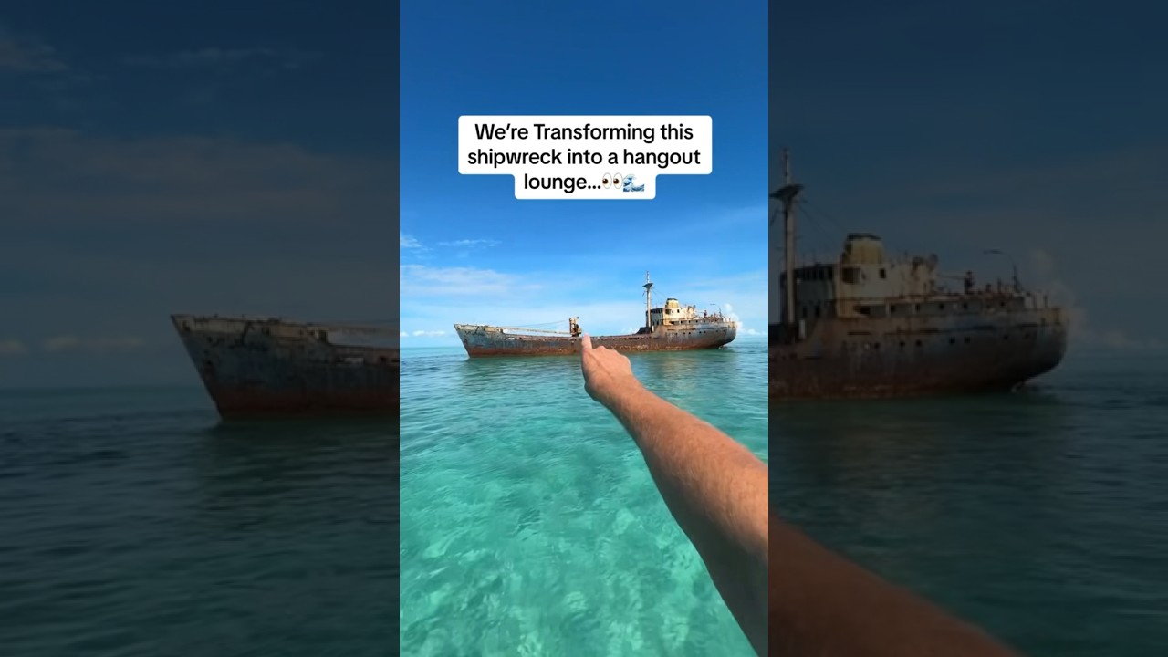 Transforming an Abandoned shipwreck into a hangout lounge&hellip; 👀🌊