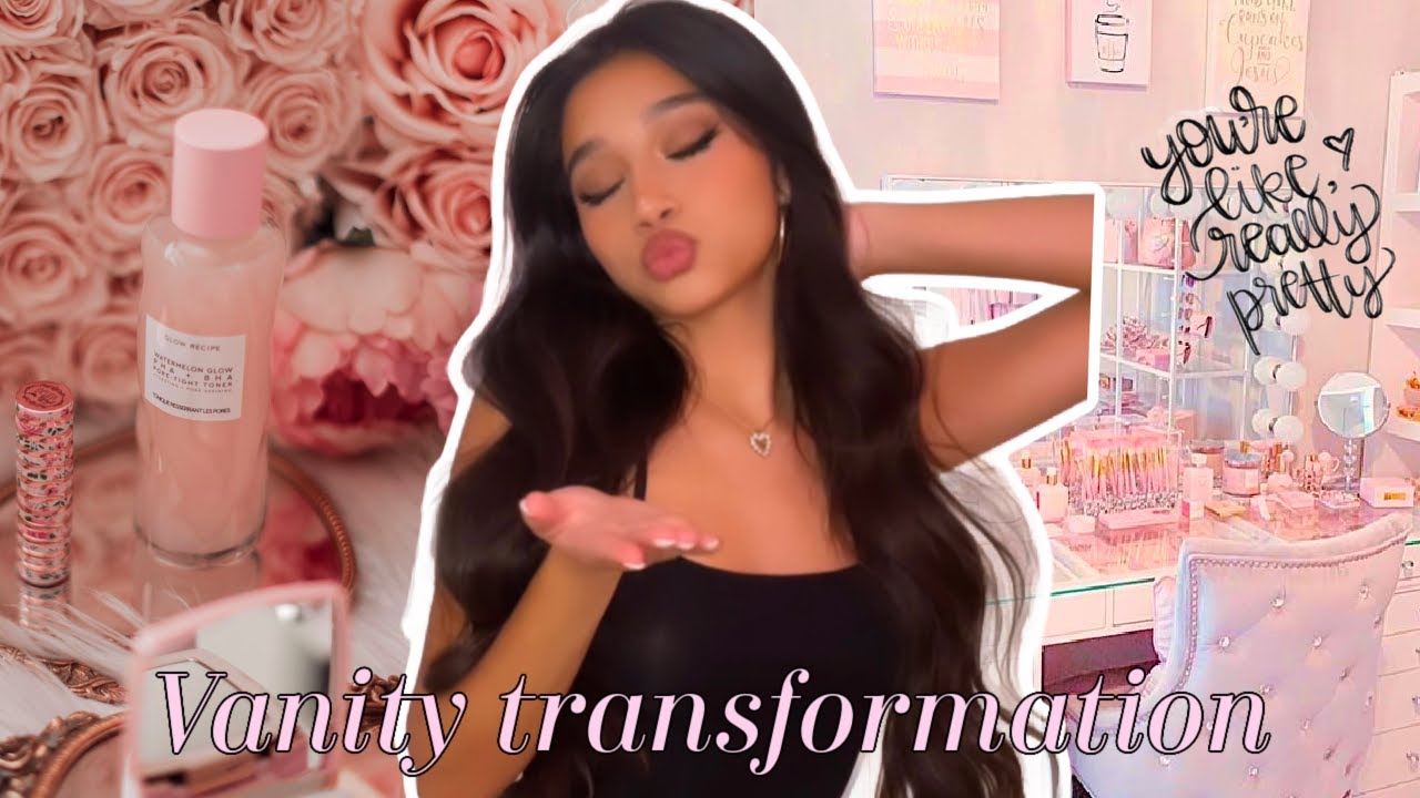 MAKEUP VANITY ORGAINZATION & TOUR!💗|JASMINE MIR