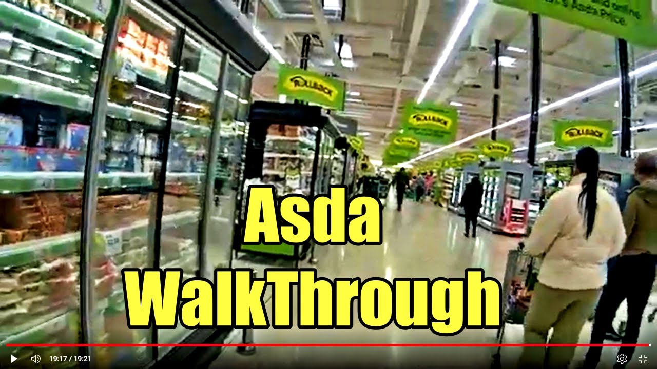 [4K] Asda Supermarket Walk Tour. Uk Grocery Store 🇬🇧