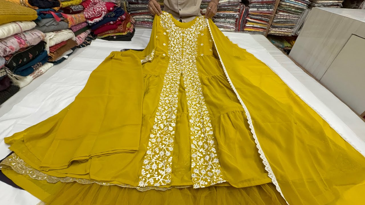 Bangalore wholesale Cordsets umbrella Kurtis sharahas and gowns single piece courier available 