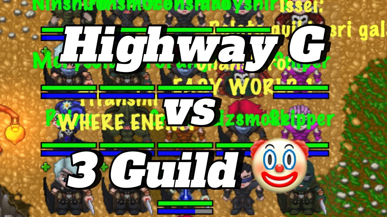 TIBIAME PVP W1 • HIGHWAY G VS SriGala + Snitch V + Princess | COMBINE [3 Guilds] DOMINATING WORLD 1🤡