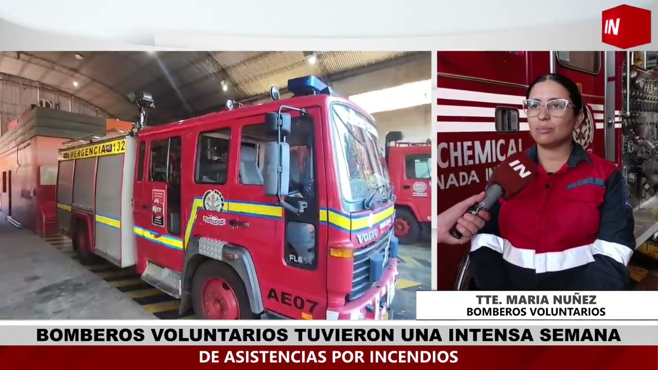 BOMBEROS VOLUNTARIOS TUVIERON UNA INTENSA SEMANA DE ASISTENCIAS POR INCENDIOS