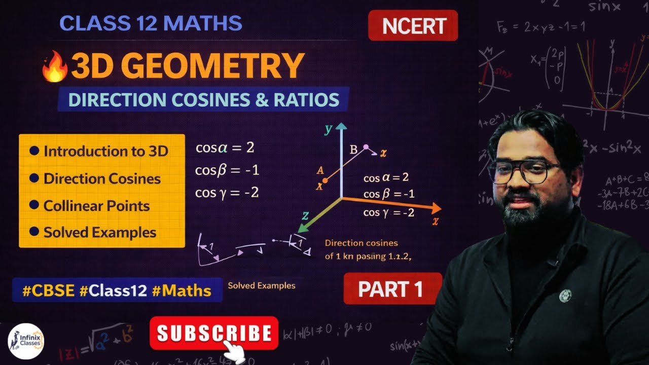 3D Geometry Class 12 Chapter 11 Part 1 | Direction Cosines & Ratios | NCERT | Faiz Sir #maths