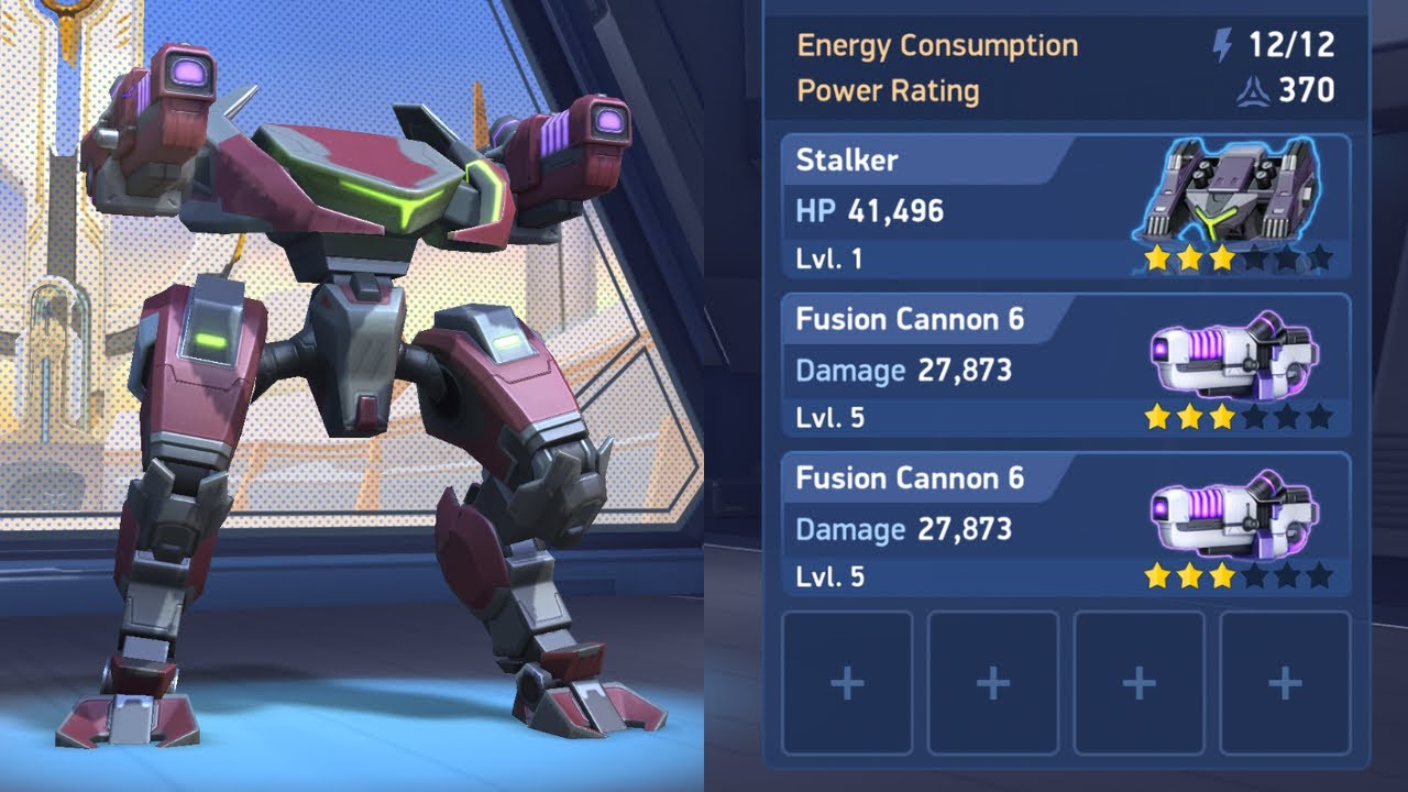 mech arena stalker fusion cannon 6 | mech arena gameplay | mech arena