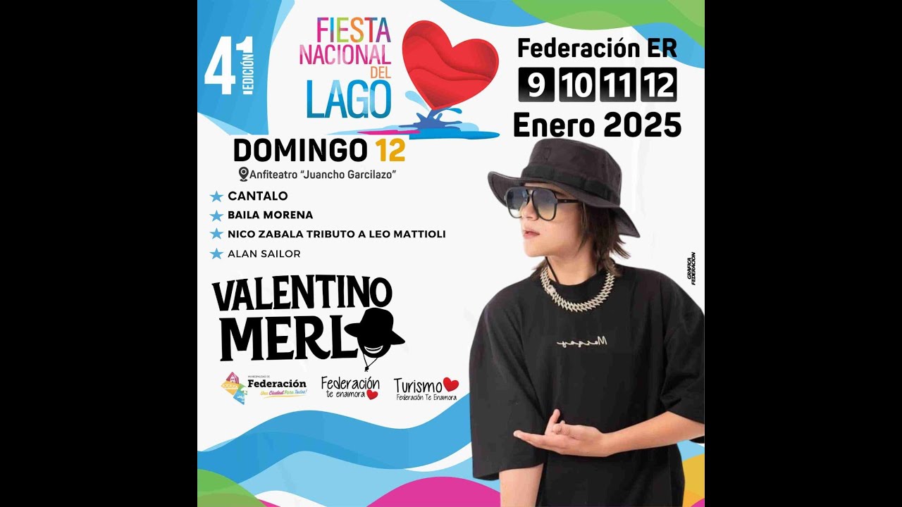 Fiesta Nacional del Lago 2025 - Día 4, EN VIVO #valentinomerlo