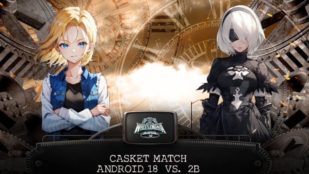 Android 18 vs 2B |DragonBall vs Nier Automata|Casket Match|Wwe 2k24|