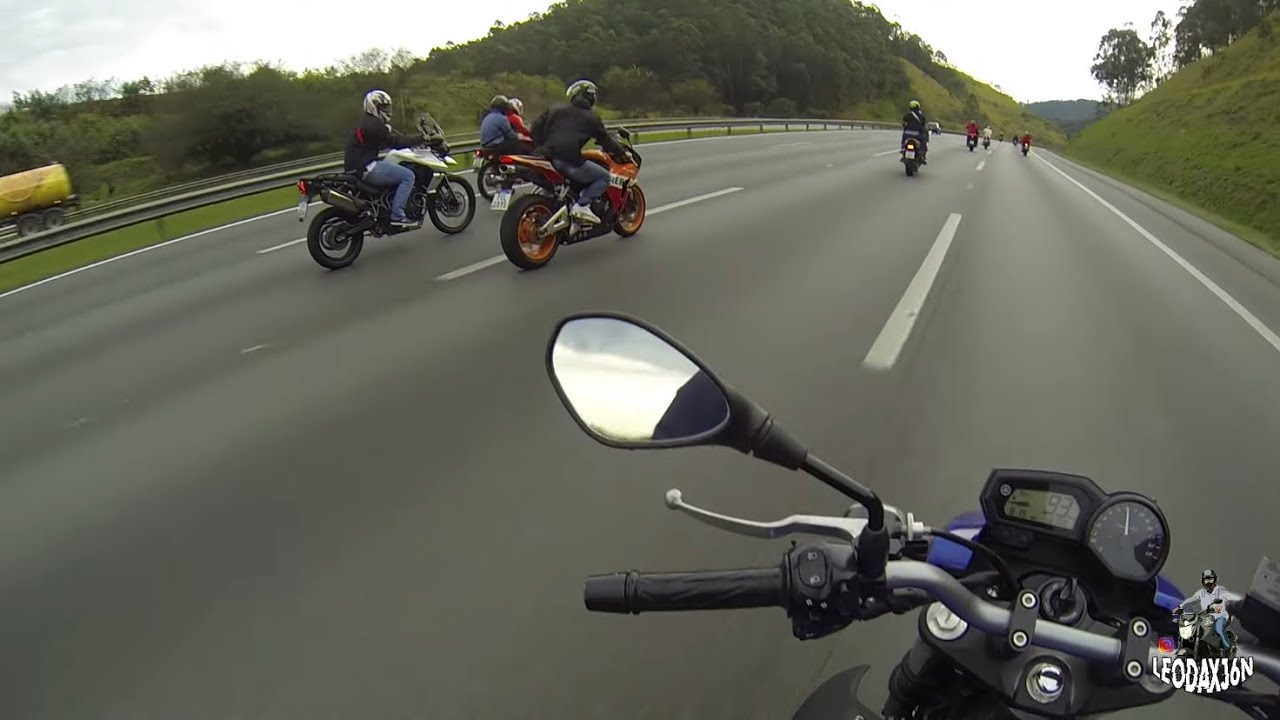 NUNCA VI TANTA MOTO NA RODOVIA SENTIDO SERRA AZUL - Léo da Xj6