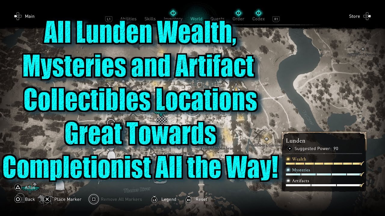 Assassin's Creed Valhalla All Lunden Wealth Mysteries and Artifact Collectibles Locations guide