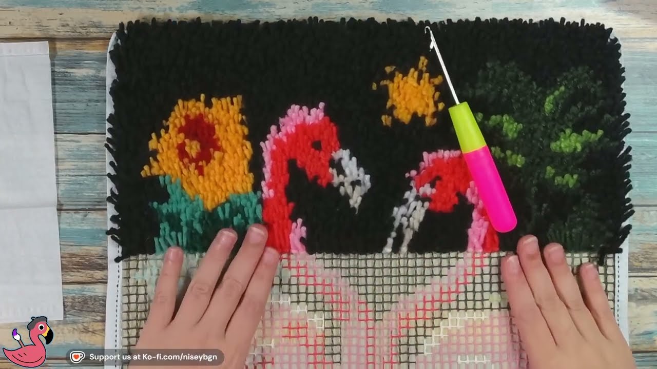 Flamingo Latch Hook Kit Part 3