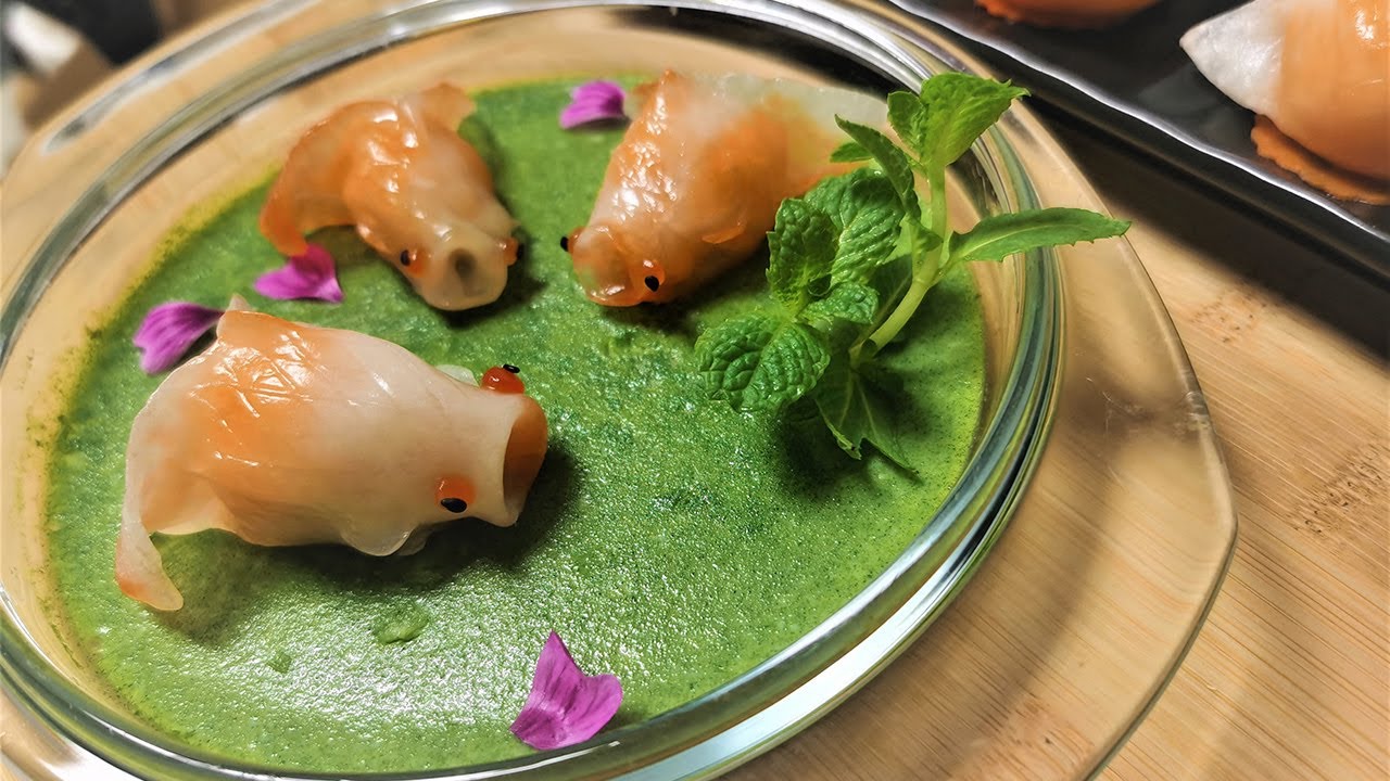 扇貝金魚餃 | Clownfish or Goldfish Dumplings？| Handmade | Dim Sum | DIY | Carassius auratus