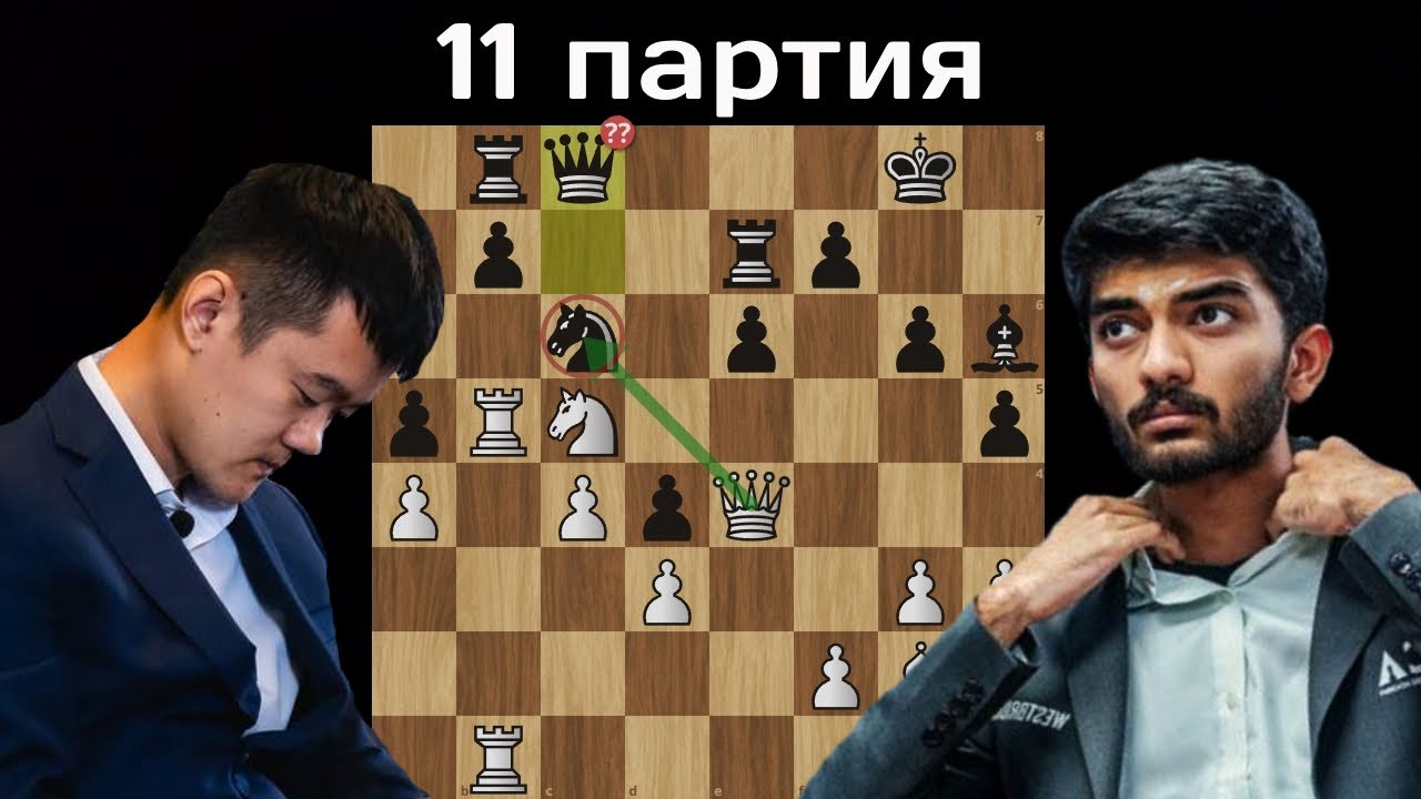 Терминатор сломался ?! Грубый зевок чемпиона! Гукеш - Дин Лижэнь | 11 партия | Шахматы