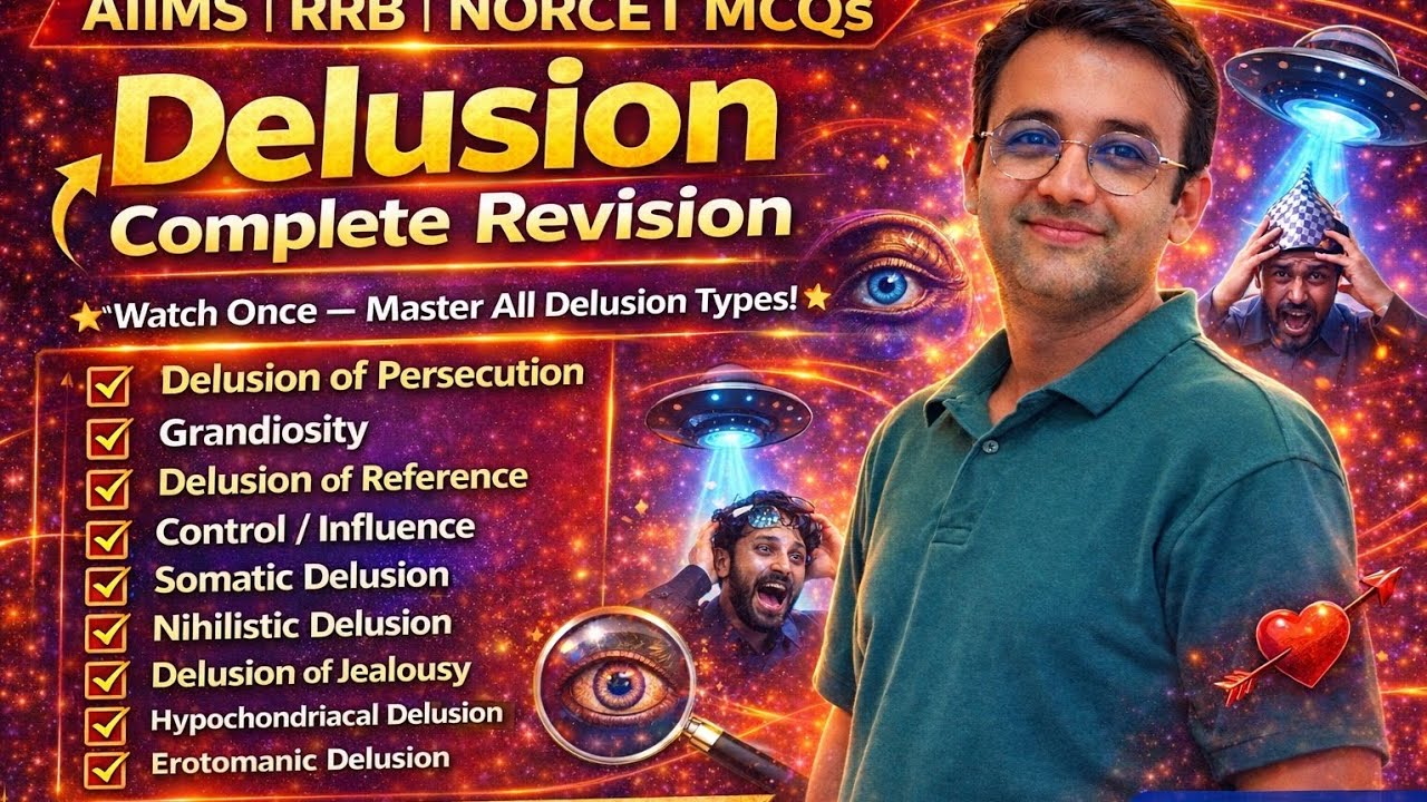 Delusion in a simple and exam-oriented way for nursing competitive examslike AIIMS NORCET, RRB Staff