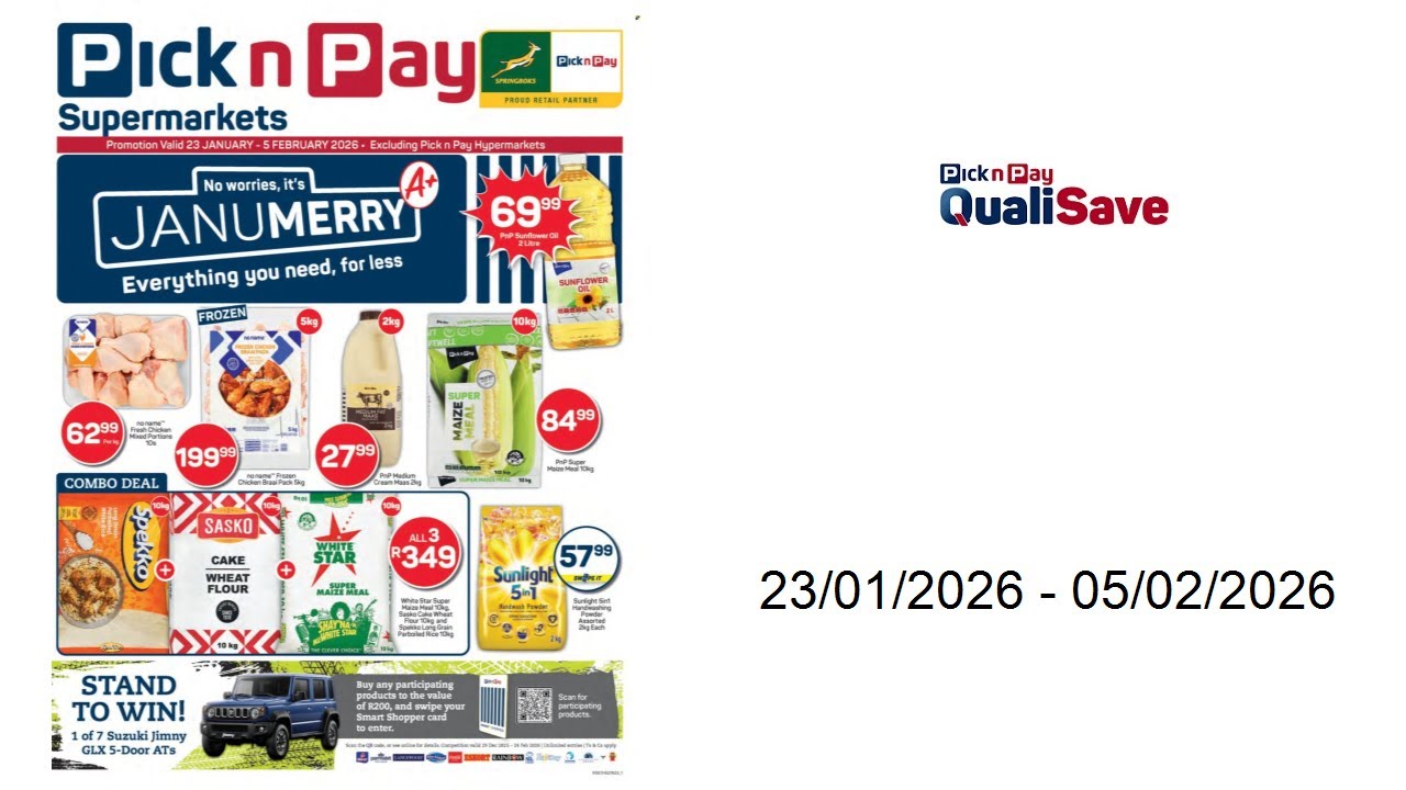 Pick n Pay QualiSave specials - Specials - 23/01/2026 - 05/02/2026