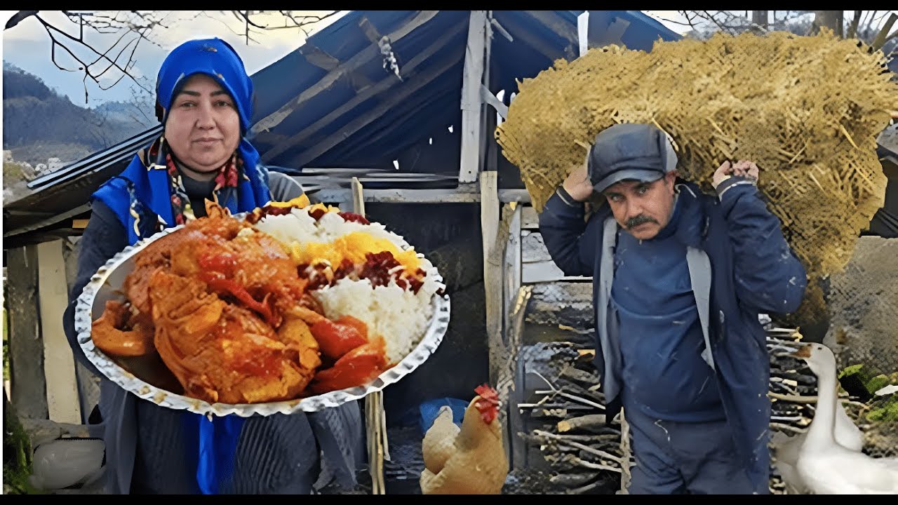 Authentic Iranian Village Cooking | How to Make Persian Chicken and Rice