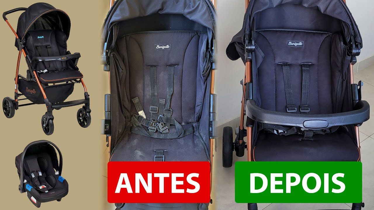 Carrinho Burigotto - Como Lavar e Montar - Vale a pena? Resenha e instalação do bebê conforto
