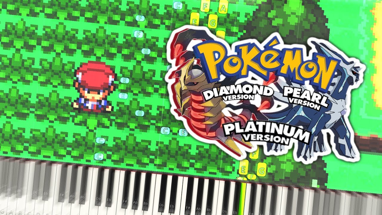 Pokemon Diamond & Pearl - Route 201 Theme Piano Tutorial Synthesia