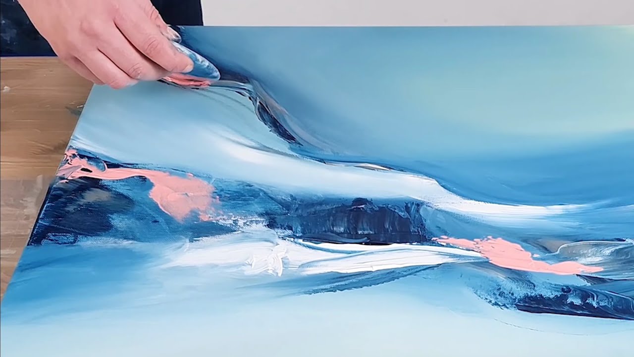 Abstract Acrylic Painting Demo - MUST SEE!! Abstract Landscape - How to Paint