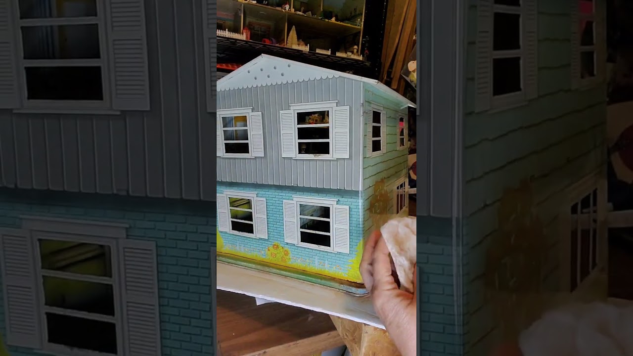 Rehab a Marx Split Level Dollhouse from Start to Finish! @Metal Dollhouse Rescue by TriTreasure
