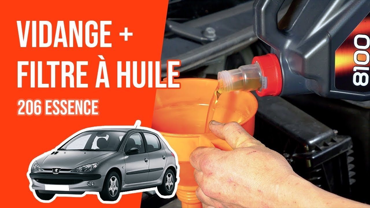 Vidange et changement du filtre à huile PEUGEOT 206 1.4i 🛢