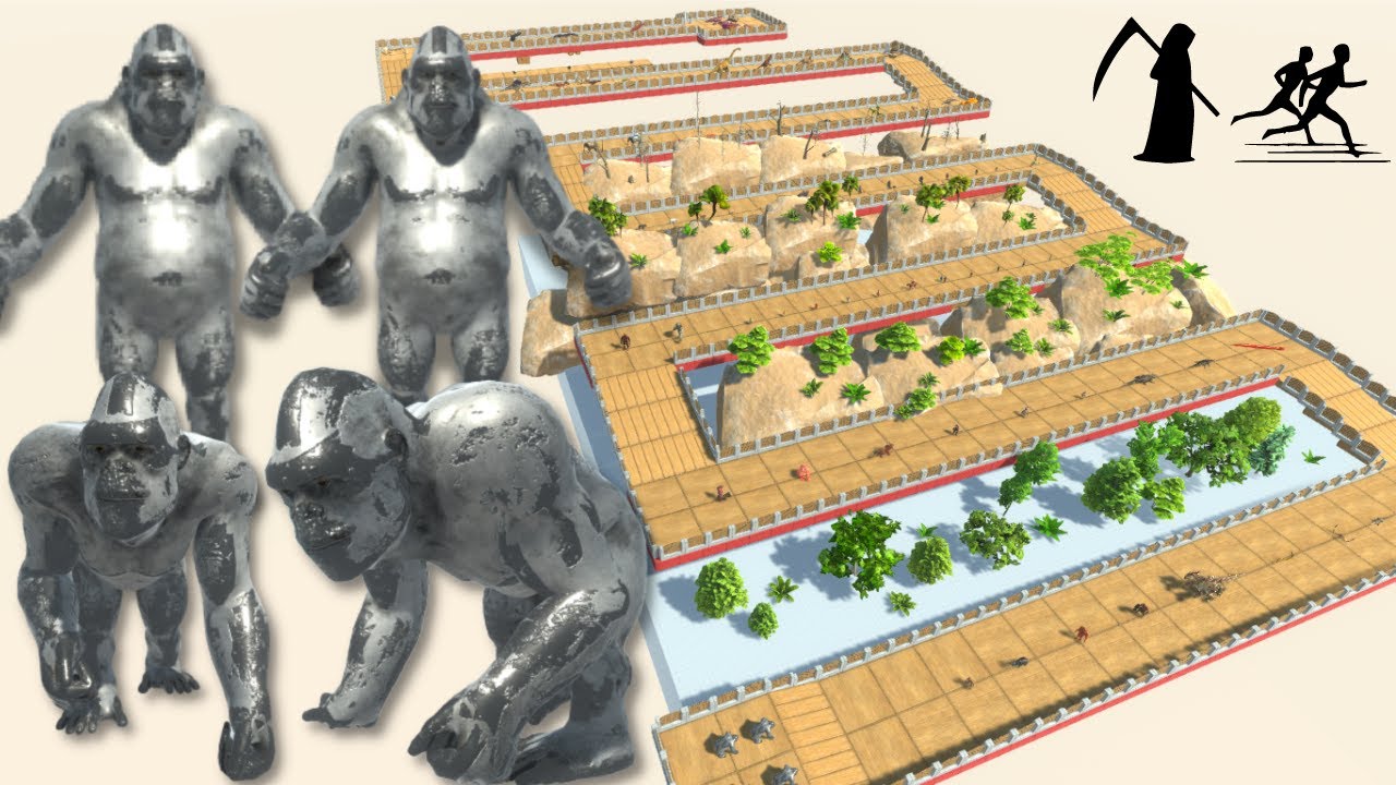 Iron-Goro Death Run | The Garden Death Run - Animal Revolt Battle Simulator