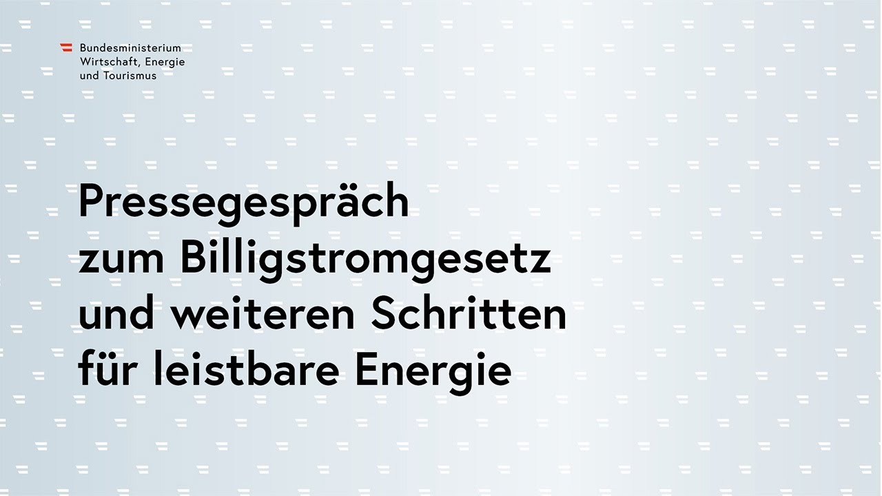 Pressegespräch zum Billigstromgesetz