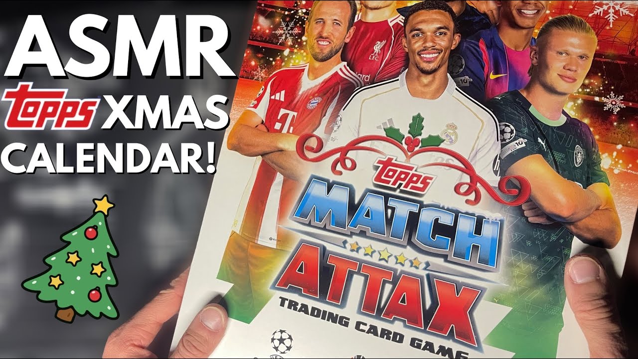 ASMR | Открытие Адвент-календаря Match ATTAX! (+ розыгрыш открытки)